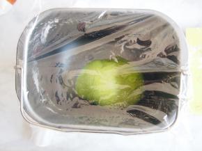 将揉好的面团放入容器中，盖上保鲜膜发酵至2倍大。