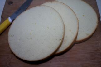 蛋糕横分三等份