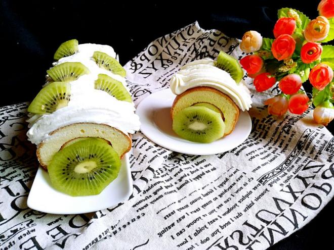 奇异果奶油蛋糕卷