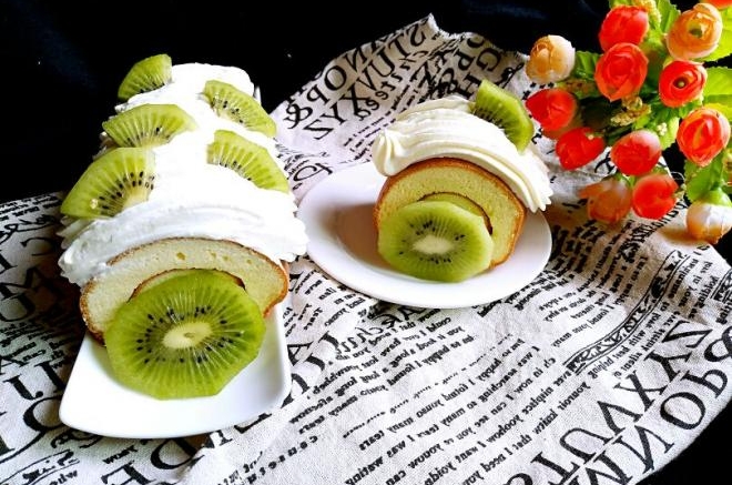 奇异果奶油蛋糕卷