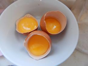 蛋黄准备好