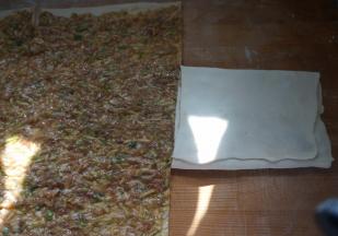 右上角这块向下折