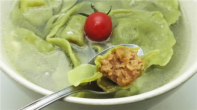 菠菜鲜肉馄饨