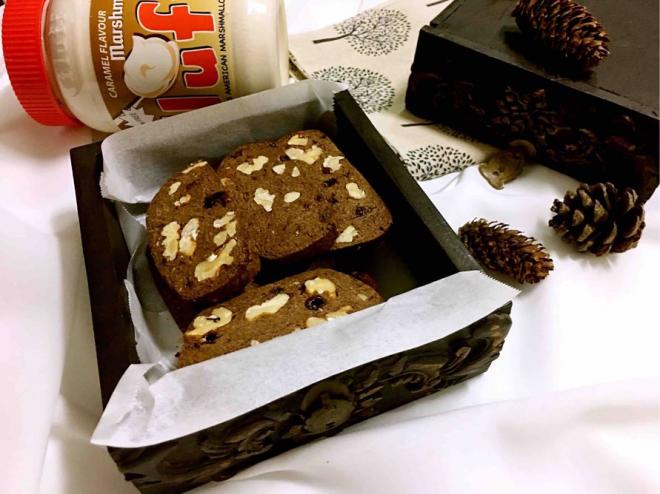 棉花糖可可核桃饼干