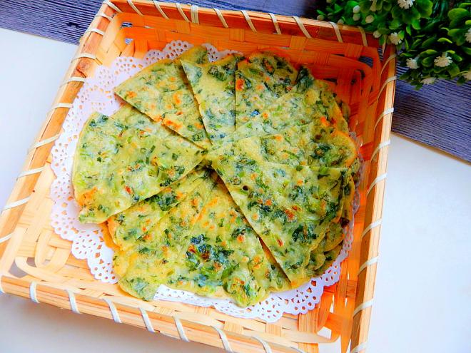 小青菜煎饼