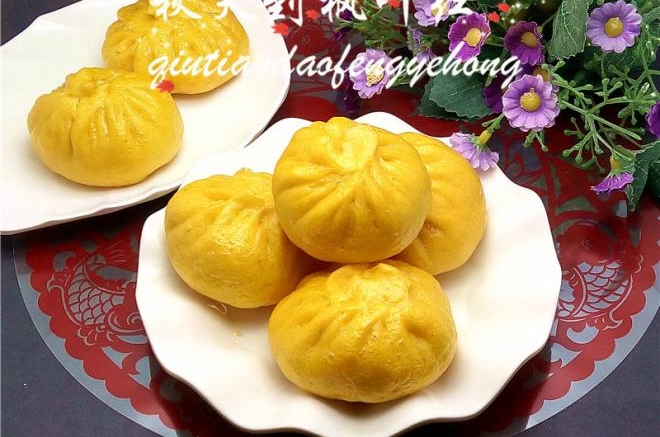 绿豆沙南瓜包