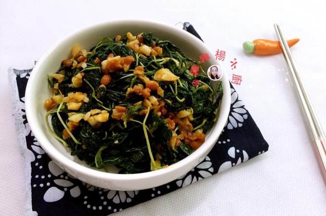 解图教你做潮菜一一蒜蓉豆酱酱麻叶
