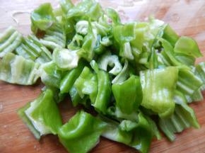 青椒切好