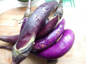 茄子清洗干净