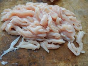 鸡肉切丝