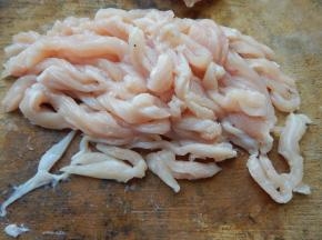 鸡肉切丝