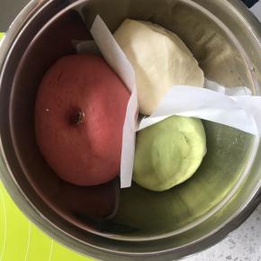 用手指沾一点面粉，戳一下，不回缩，即是发酵好了