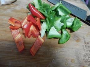 菜椒切好