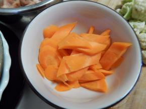 胡萝卜切好