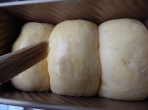 二发好的刷上鸡蛋液