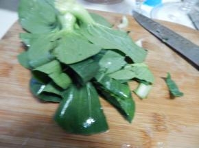 青菜清洗干净切好