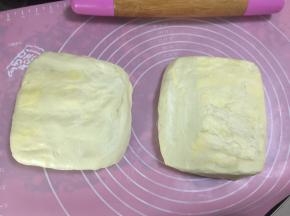 整成两块大小相等的油皮
