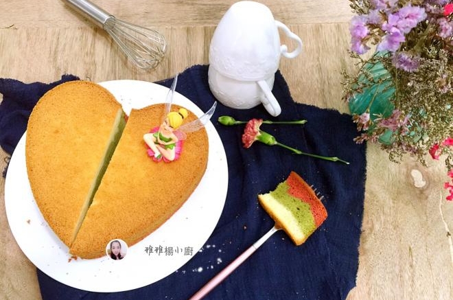 彩虹爱心戚风
