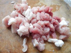 猪肉切好
