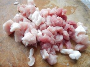 猪肉切好