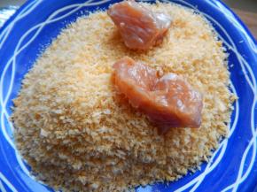 最后沾上面包糠