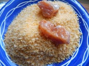 最后沾上面包糠