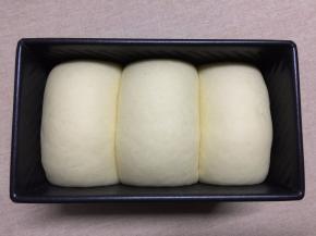 盖保鲜膜送进烤箱进行发酵，发酵55分钟至8-9分满（如放热水，需在擀卷开始时将一盆热水放入烤箱内，使蒸汽充满整个烤箱内腔）