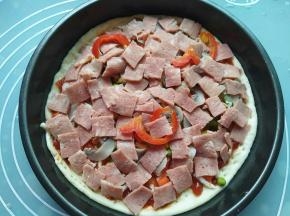 培根肉均匀的铺满