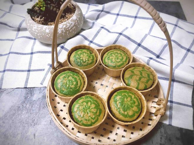 抹茶拉花杯子戚风