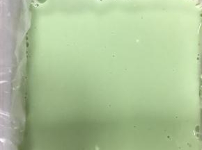把奶冻液倒入，用牙签戳去大气泡