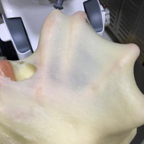 揉到面团轻轻拉开能有薄膜即可