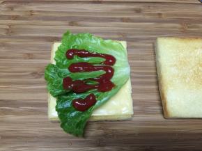 挤上适量的番茄酱