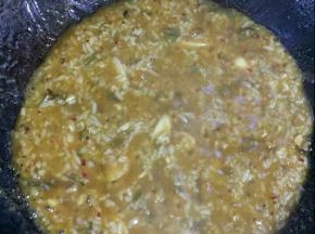 改小火慢慢熬煮2分钟，边煮边搅拌，以免糊锅！
