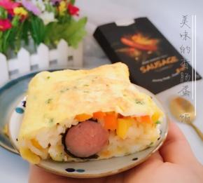 美味的香肠蛋包饭 