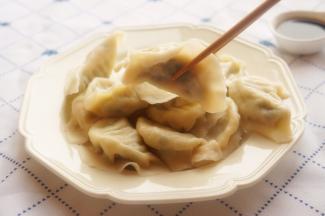 美味的韭菜猪肉饺子包好了