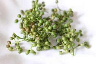 采摘新鲜花椒，洗干净控水。