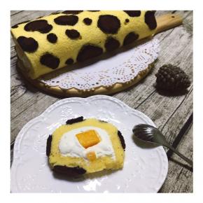 一条豹纹卷～性感可口，切块开吃吧