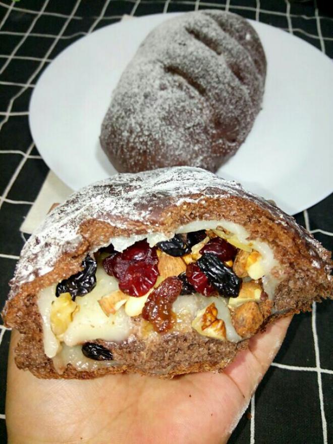 坚果可可麻薯软欧包