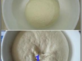 中种面团材料混合揉成光滑面团，套上保鲜袋，放冰箱冷藏发酵17小时；