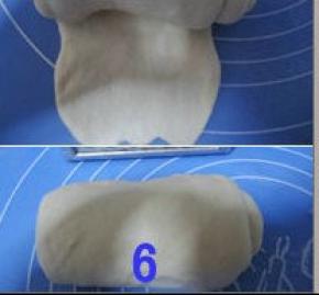 由上至下卷起，压薄底边，捏紧收口；