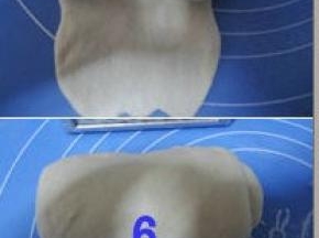 由上至下卷起，压薄底边，捏紧收口；