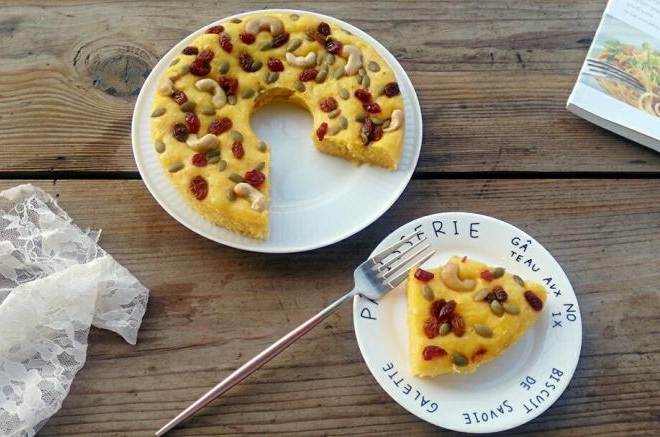 坚果果干南瓜发糕