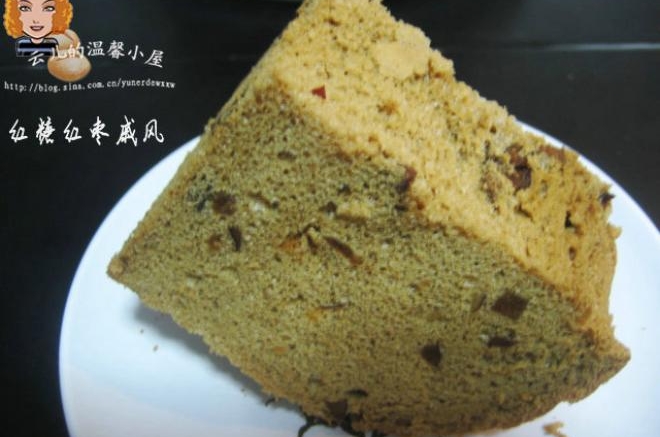 【红枣红糖戚风】：补血养颜