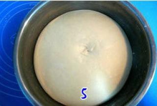 将面团放入容器中，罩上保鲜膜，放温暖处发酵30至40分钟；