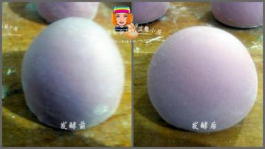 给个特写，看看馒头生坯发酵前后的差别：