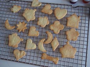 将不粘烤盘放入烤箱中层，上下火，10分钟左右观察上色即可。烤好后在晾网上晾凉备用