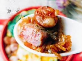 米饭粒粒分明香肠清香美味