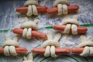 依次做好所有的兔子馒头