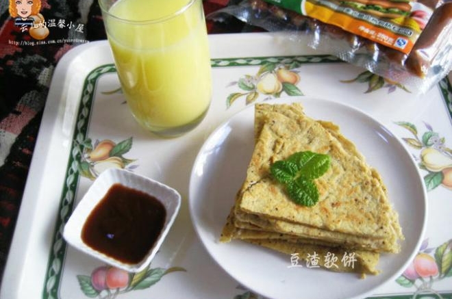 【豆渣软饼】：营养健康，简单快捷的早餐