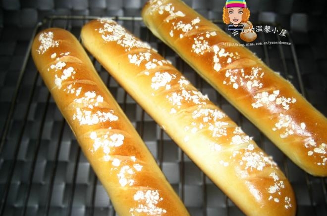 天然酵母面包--法棍模开光  葡萄干乳酪面包棒